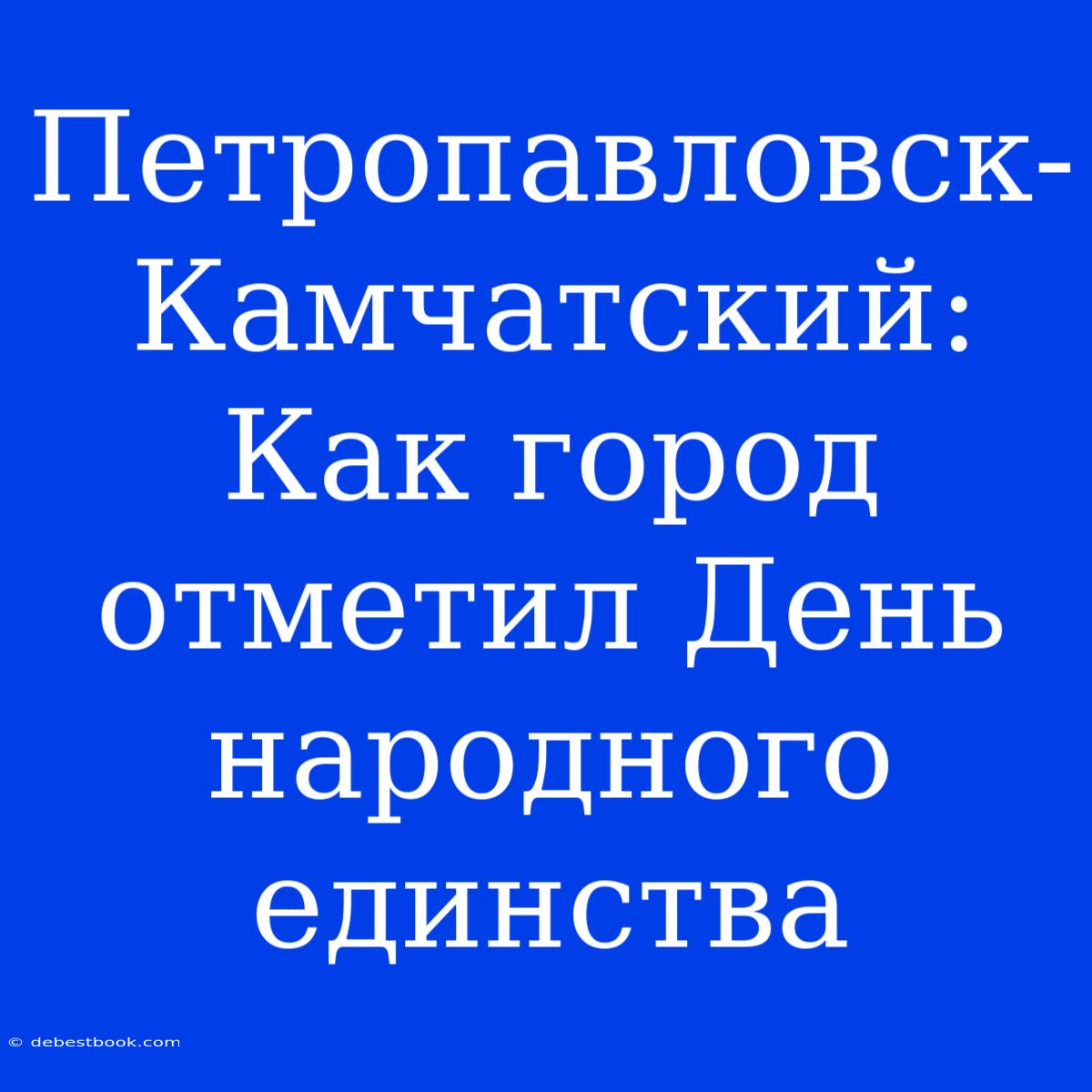 Петропавловск-Камчатский: Как Город Отметил День Народного Единства