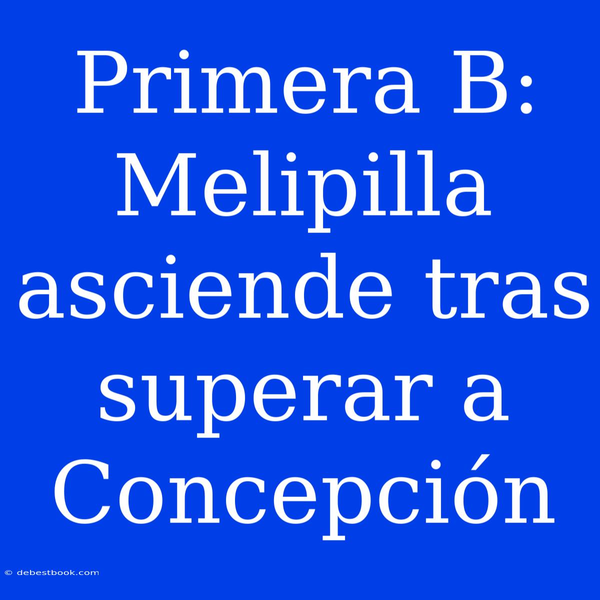 Primera B: Melipilla Asciende Tras Superar A Concepción