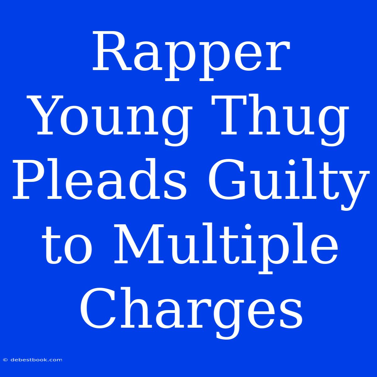 Rapper Young Thug Pleads Guilty To Multiple Charges