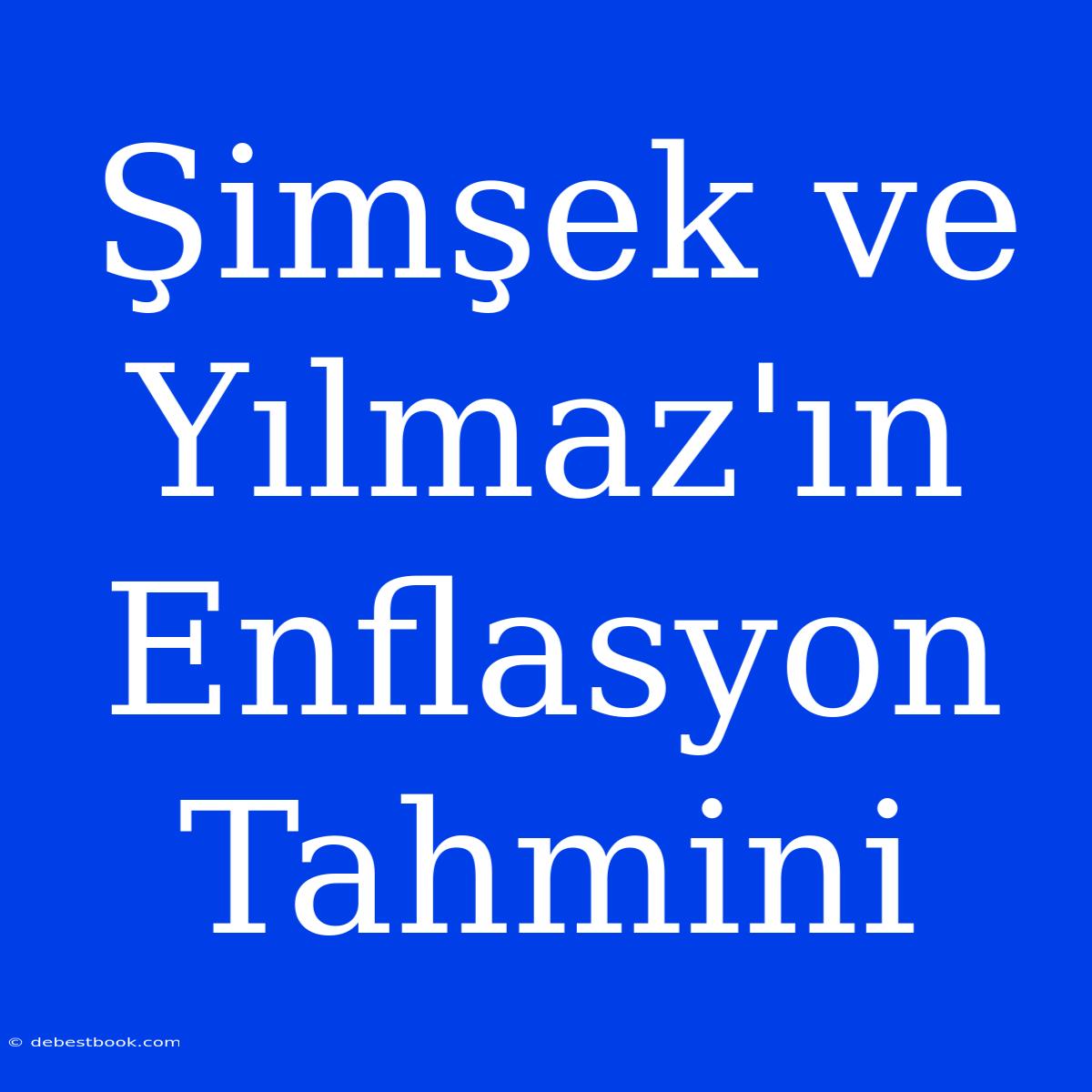 Şimşek Ve Yılmaz'ın Enflasyon Tahmini