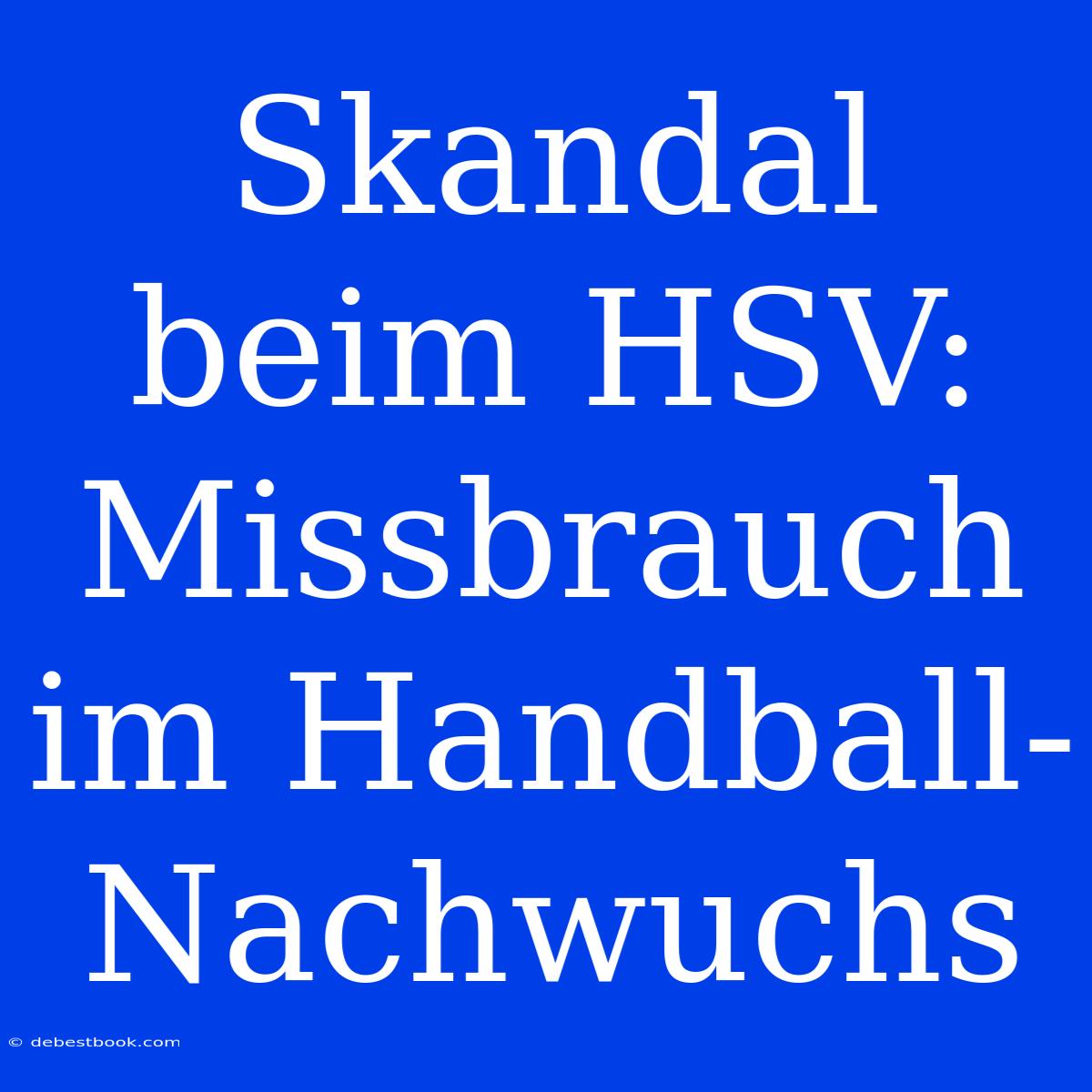 Skandal Beim HSV: Missbrauch Im Handball-Nachwuchs