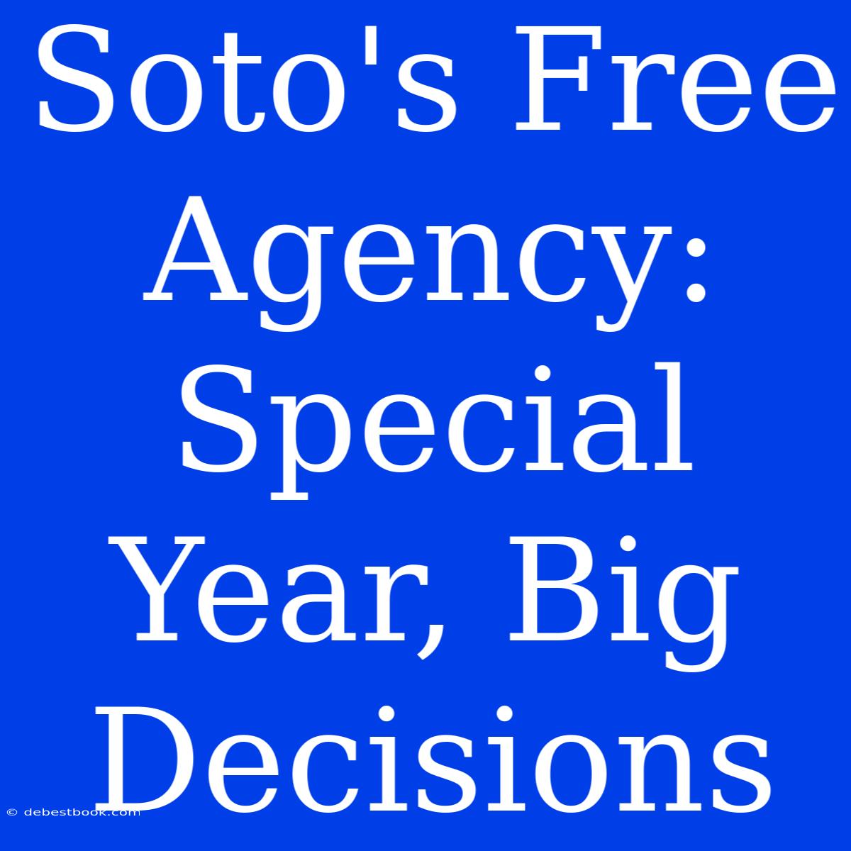 Soto's Free Agency: Special Year, Big Decisions