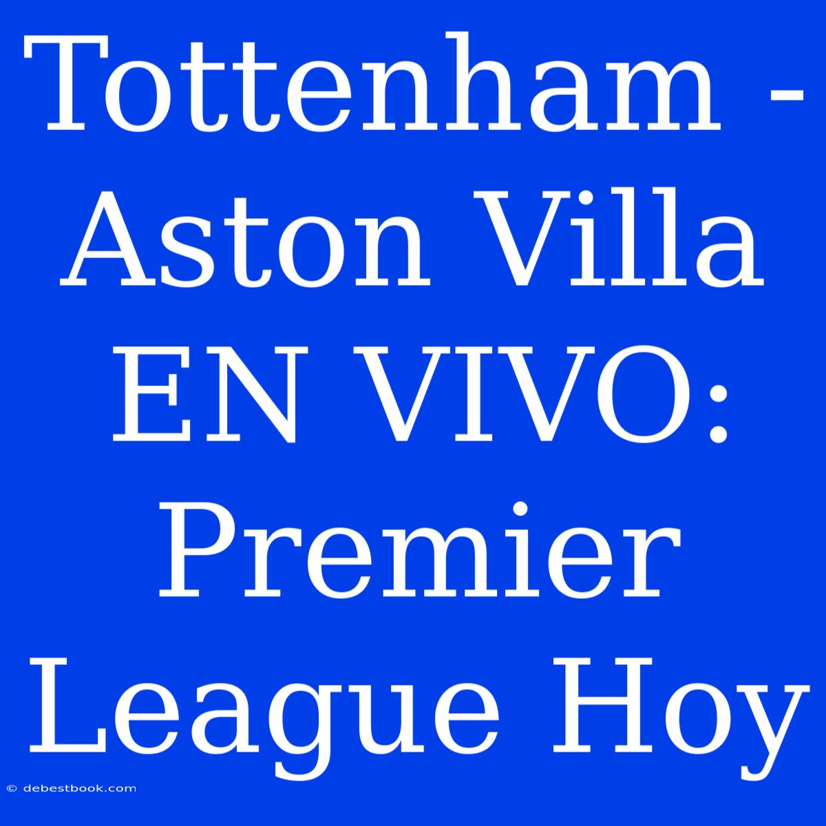 Tottenham - Aston Villa EN VIVO: Premier League Hoy