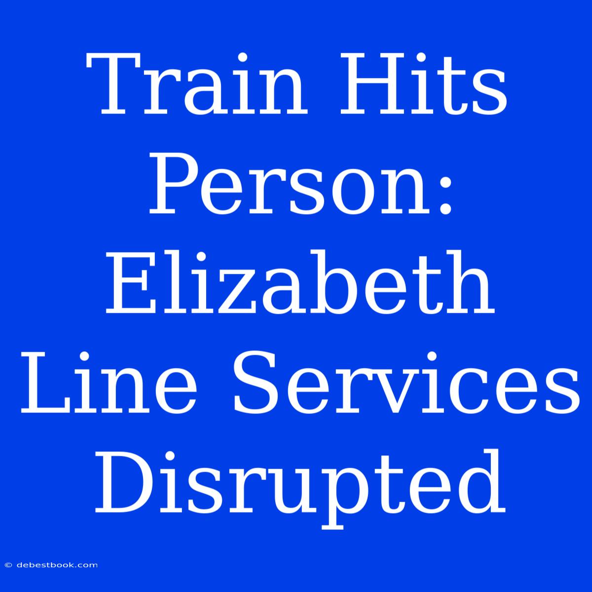 Train Hits Person: Elizabeth Line Services Disrupted