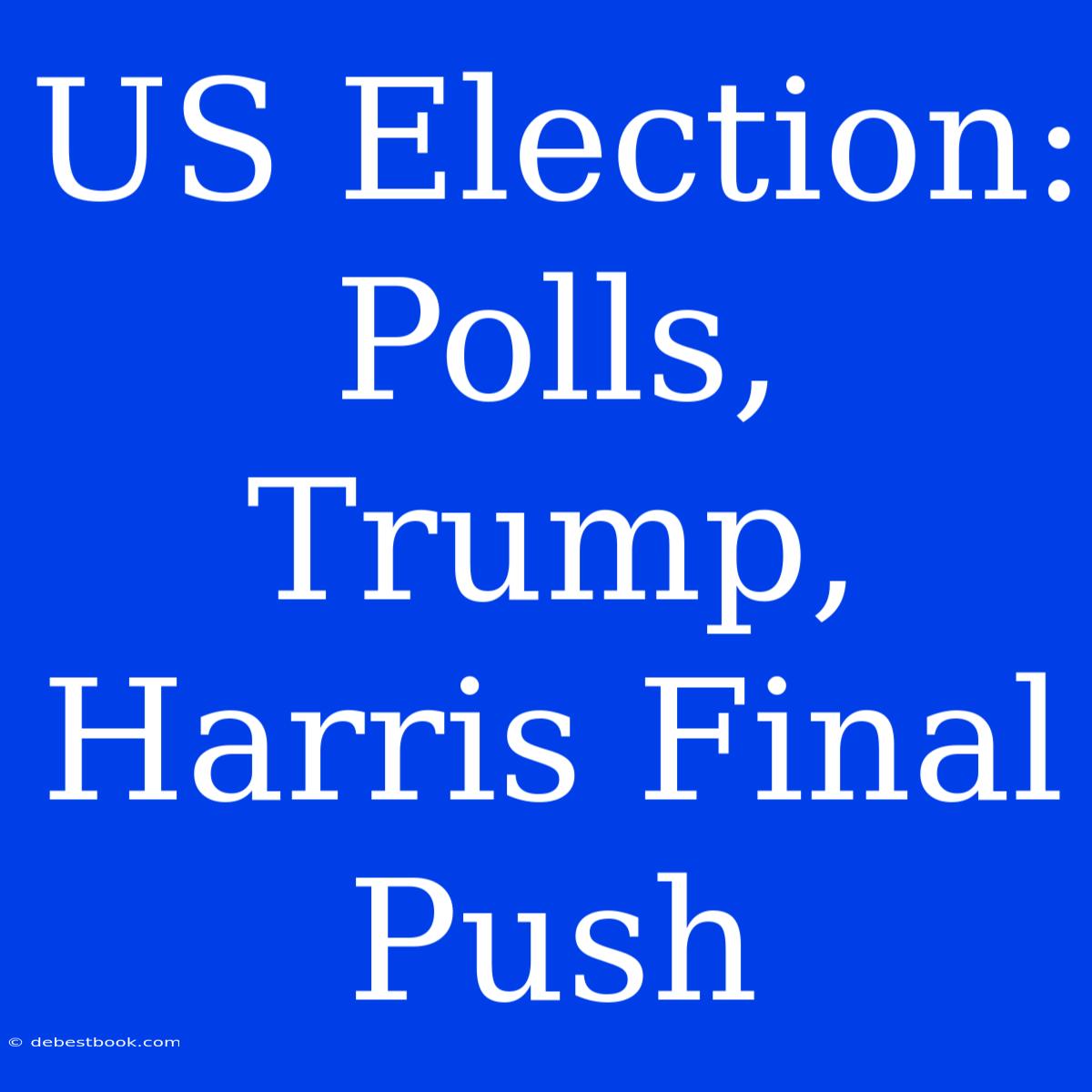 US Election:  Polls, Trump, Harris Final Push