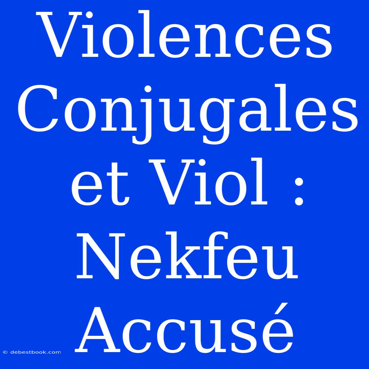 Violences Conjugales Et Viol : Nekfeu Accusé