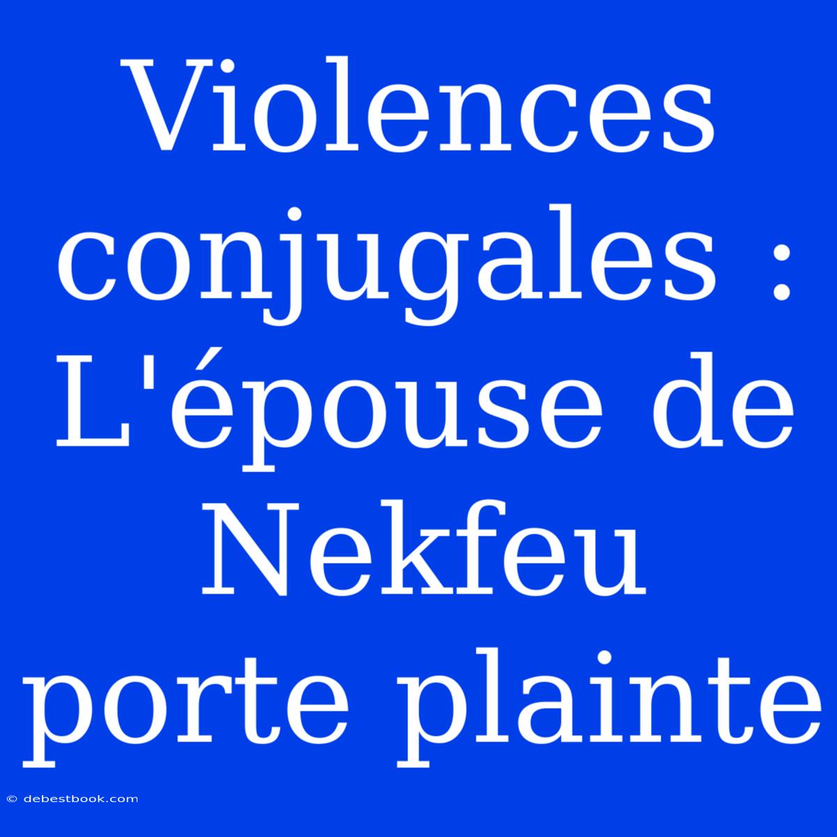 Violences Conjugales : L'épouse De Nekfeu Porte Plainte