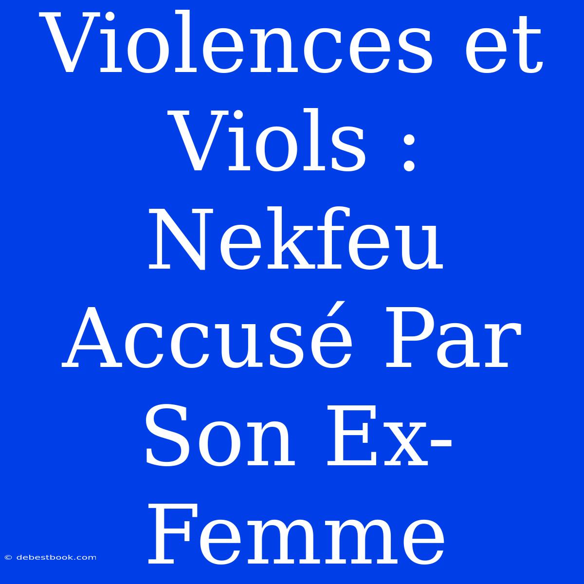 Violences Et Viols : Nekfeu Accusé Par Son Ex-Femme