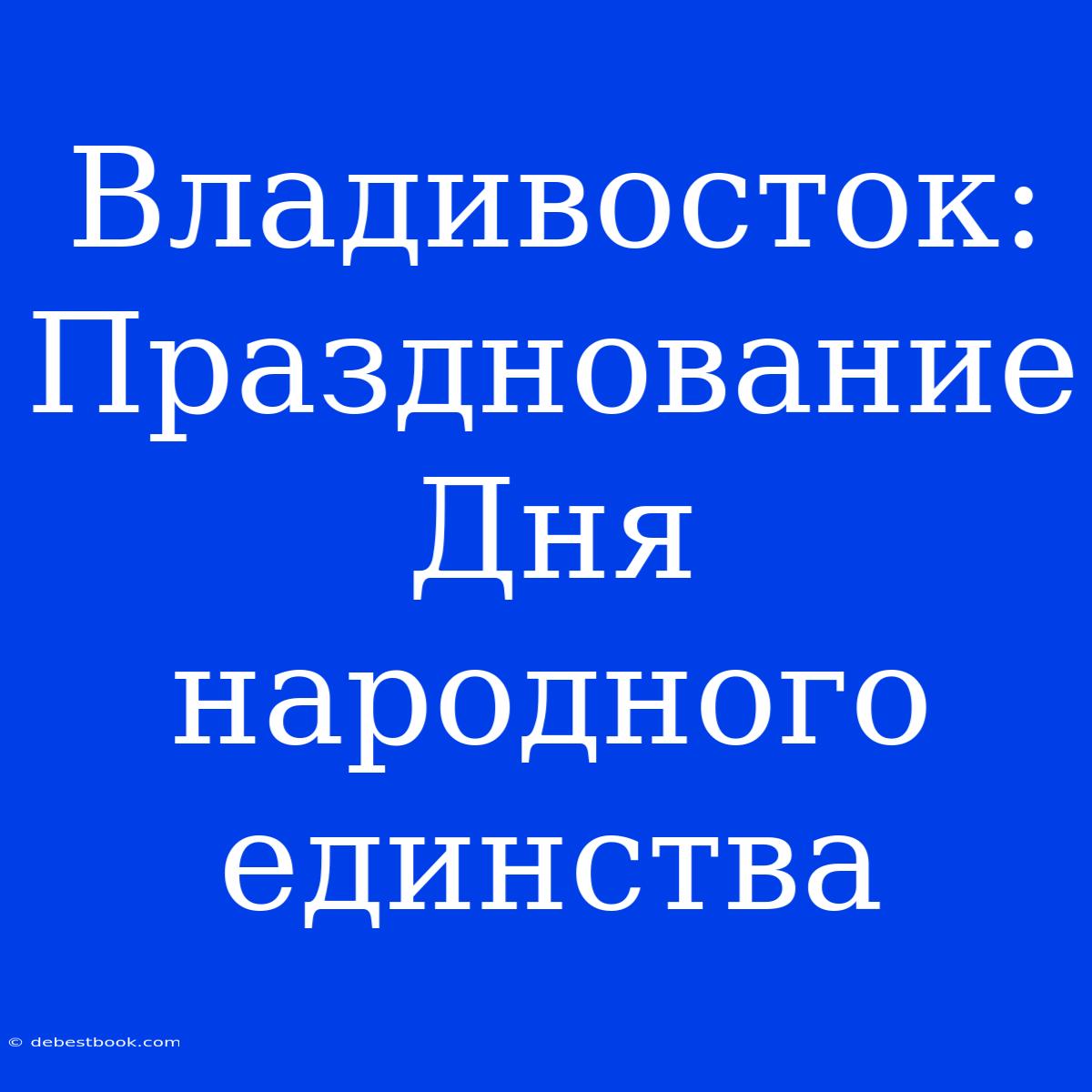 Владивосток: Празднование Дня Народного Единства