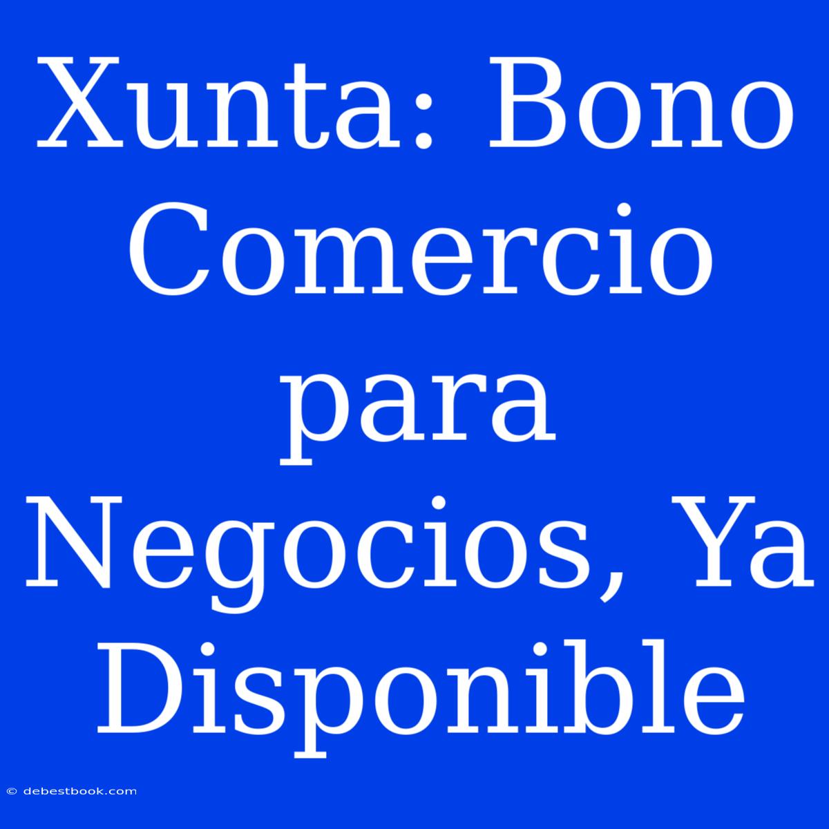 Xunta: Bono Comercio Para Negocios, Ya Disponible 