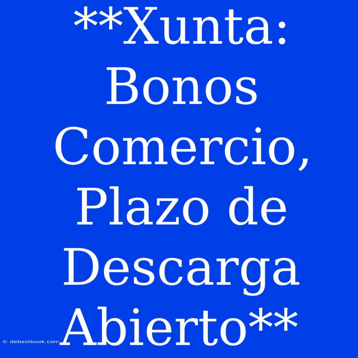 **Xunta: Bonos Comercio, Plazo De Descarga Abierto** 