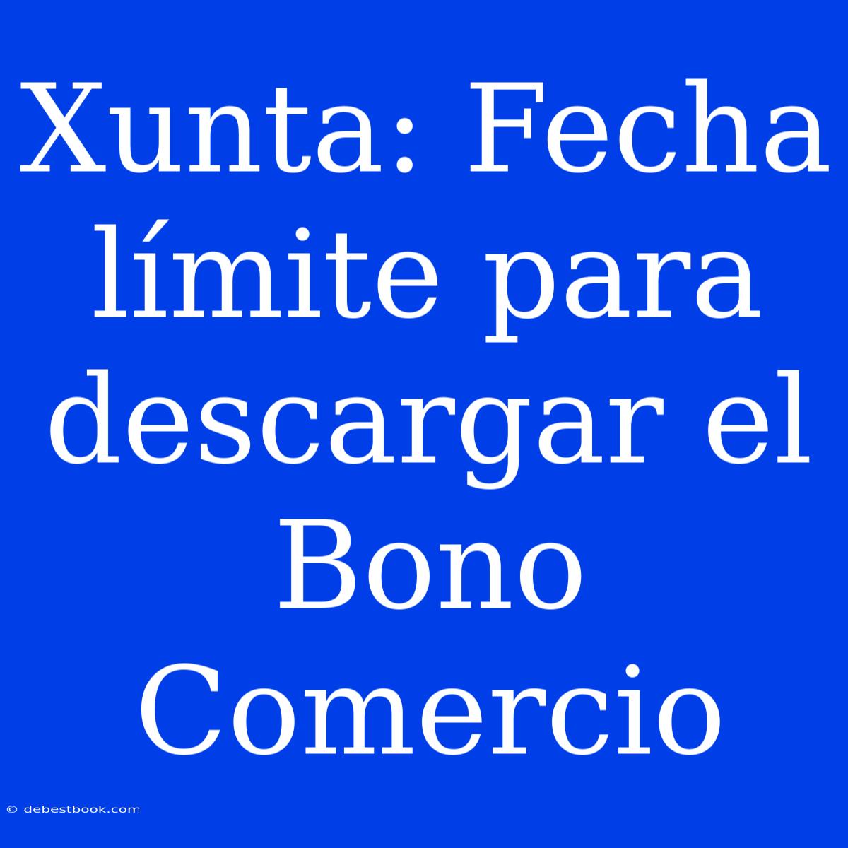 Xunta: Fecha Límite Para Descargar El Bono Comercio