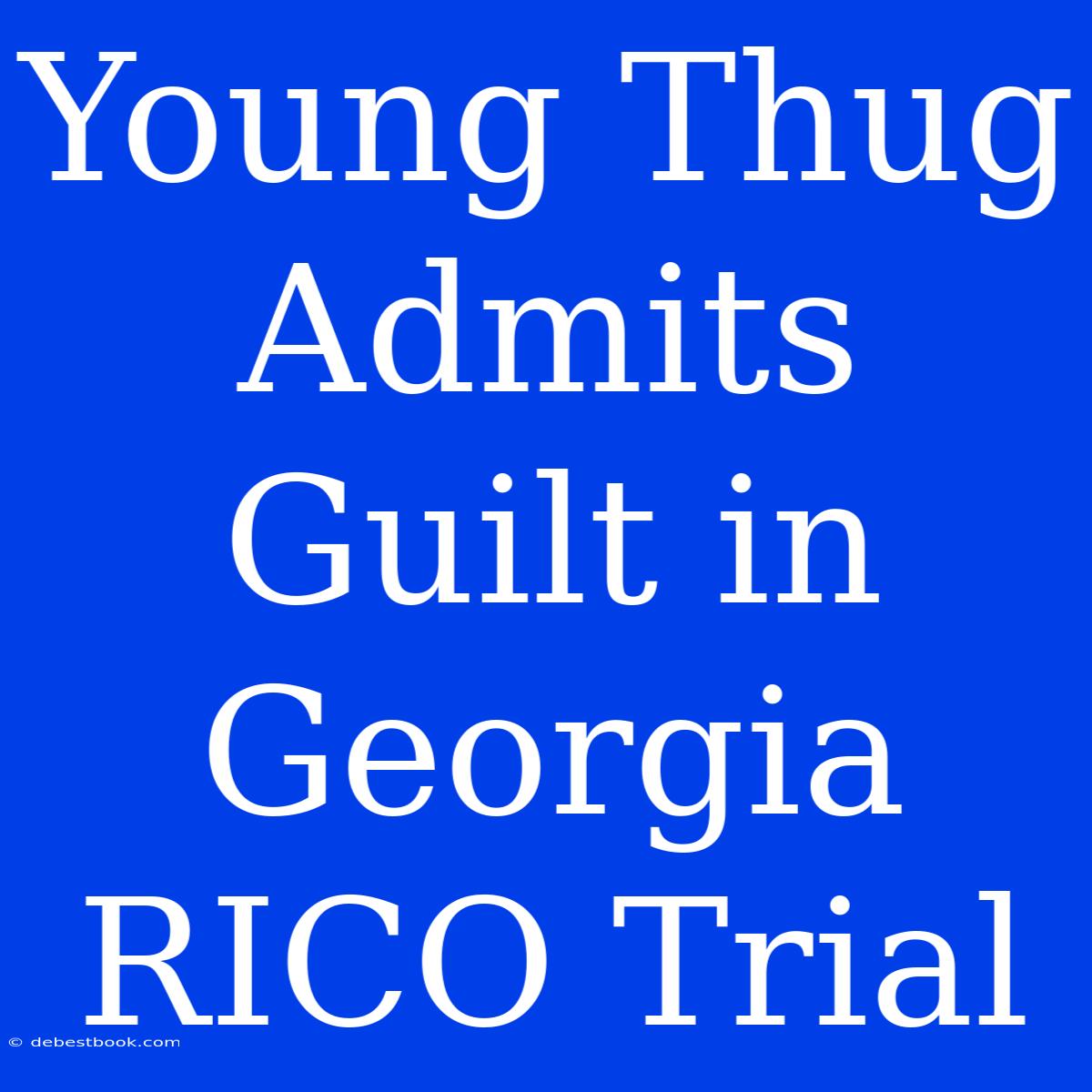 Young Thug Admits Guilt In Georgia RICO Trial