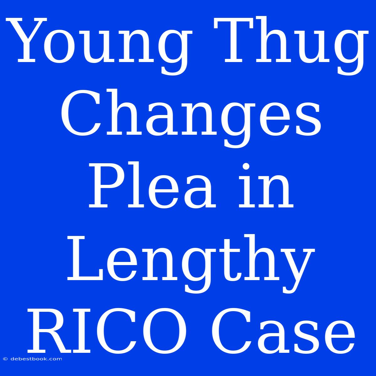 Young Thug Changes Plea In Lengthy RICO Case