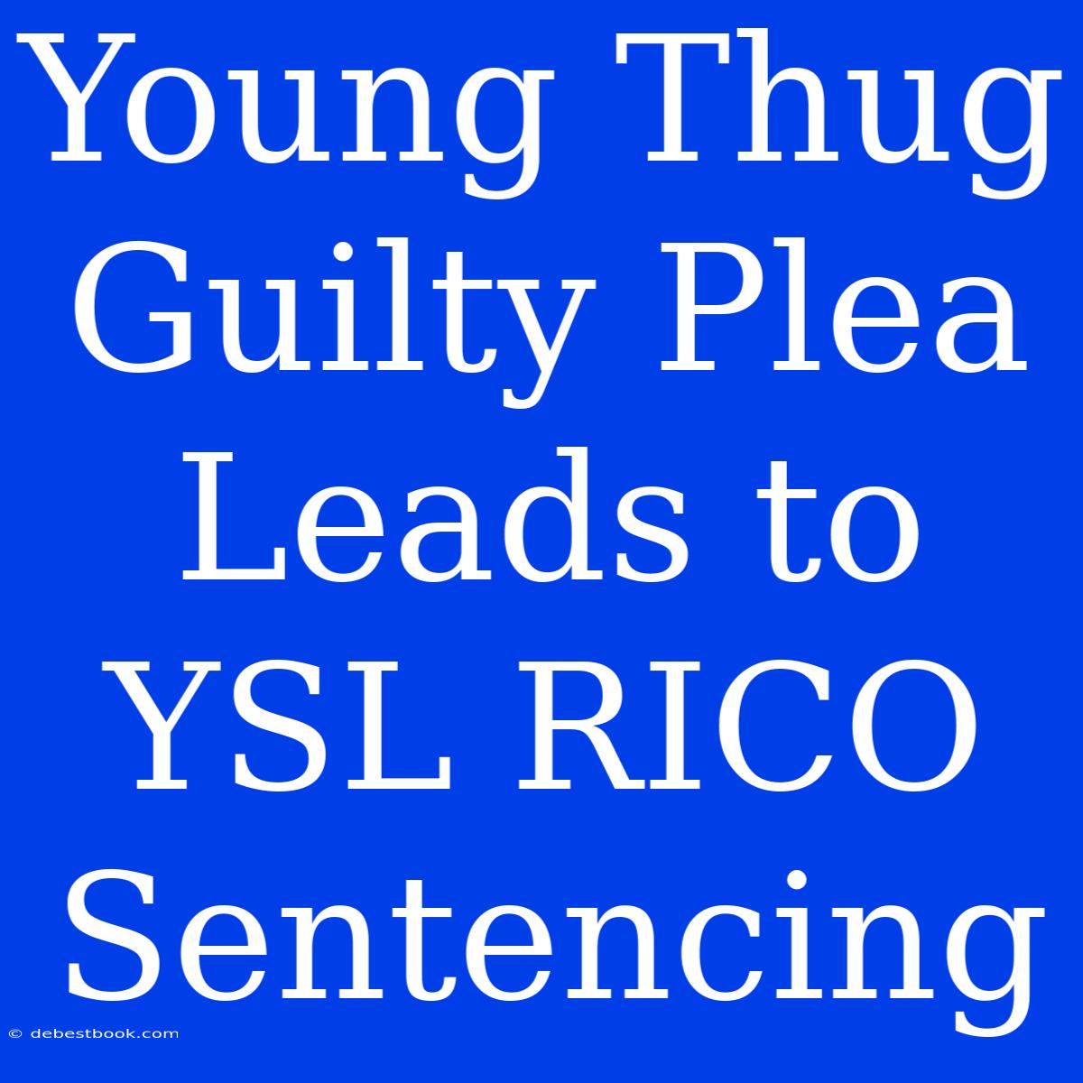 Young Thug Guilty Plea Leads To YSL RICO Sentencing