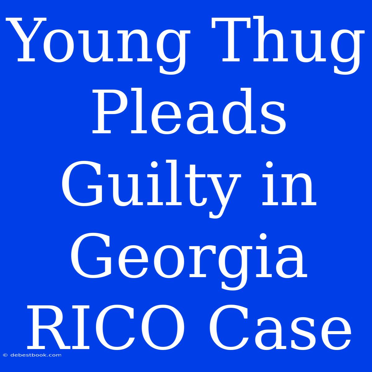 Young Thug Pleads Guilty In Georgia RICO Case