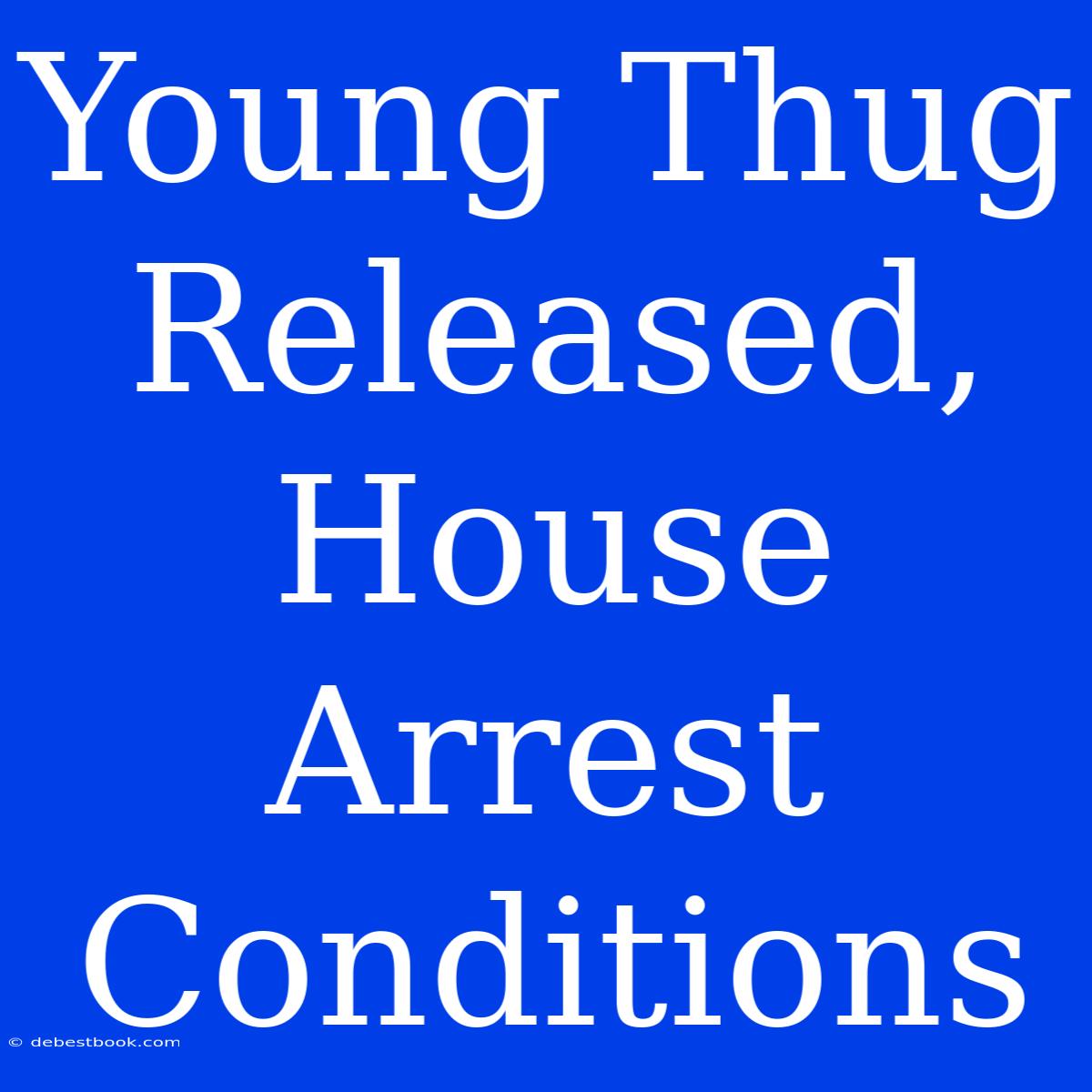 Young Thug Released, House Arrest Conditions