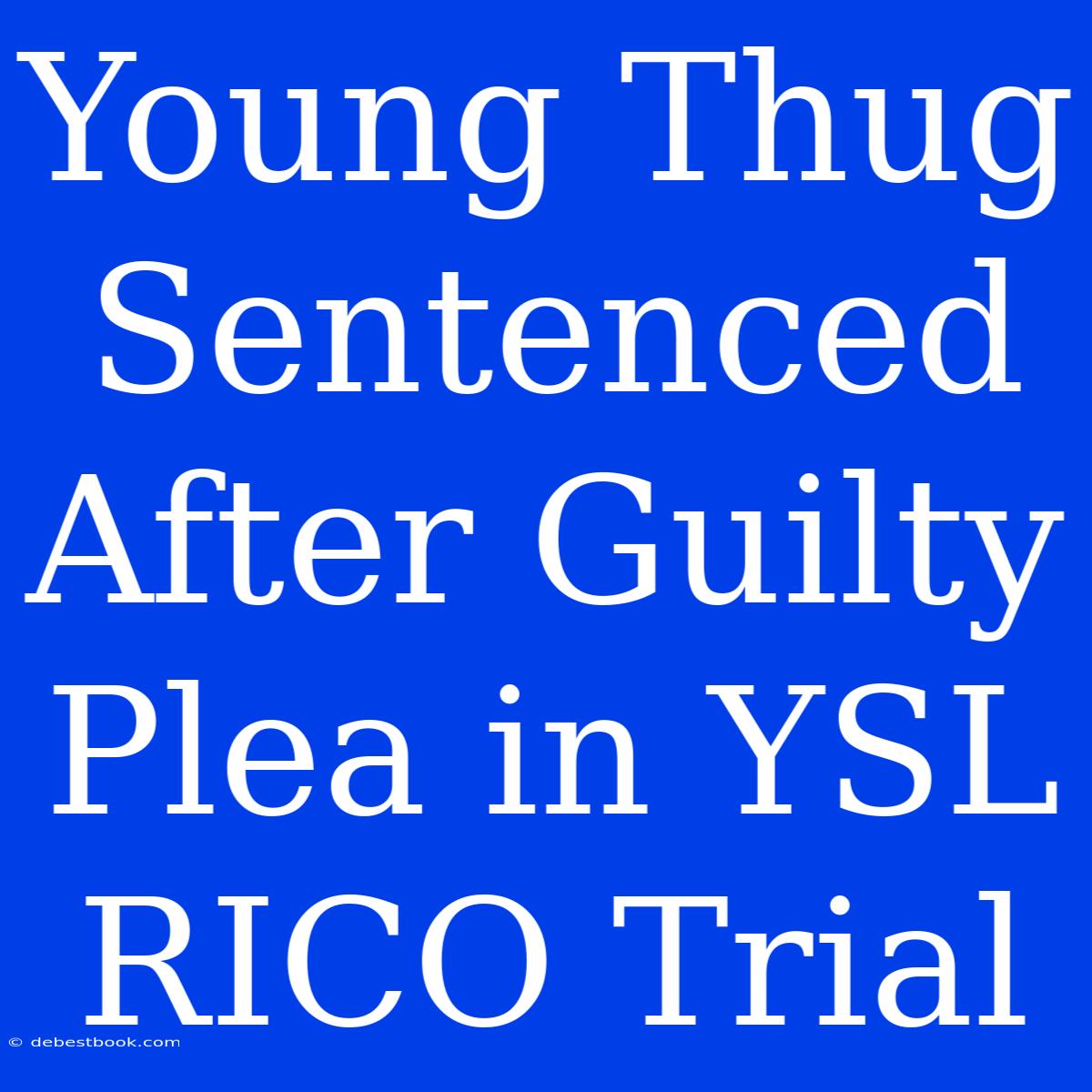 Young Thug Sentenced After Guilty Plea In YSL RICO Trial