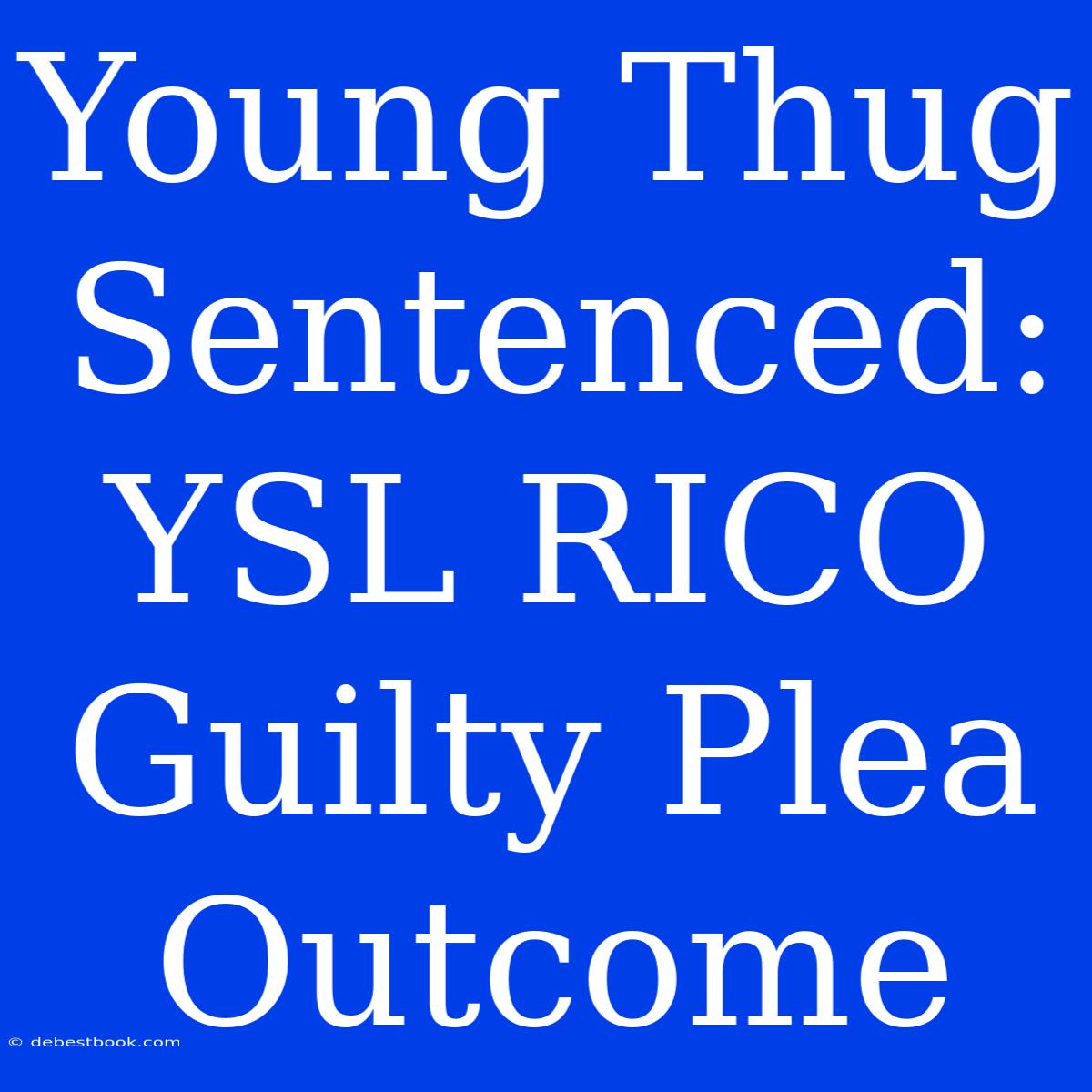 Young Thug Sentenced: YSL RICO Guilty Plea Outcome