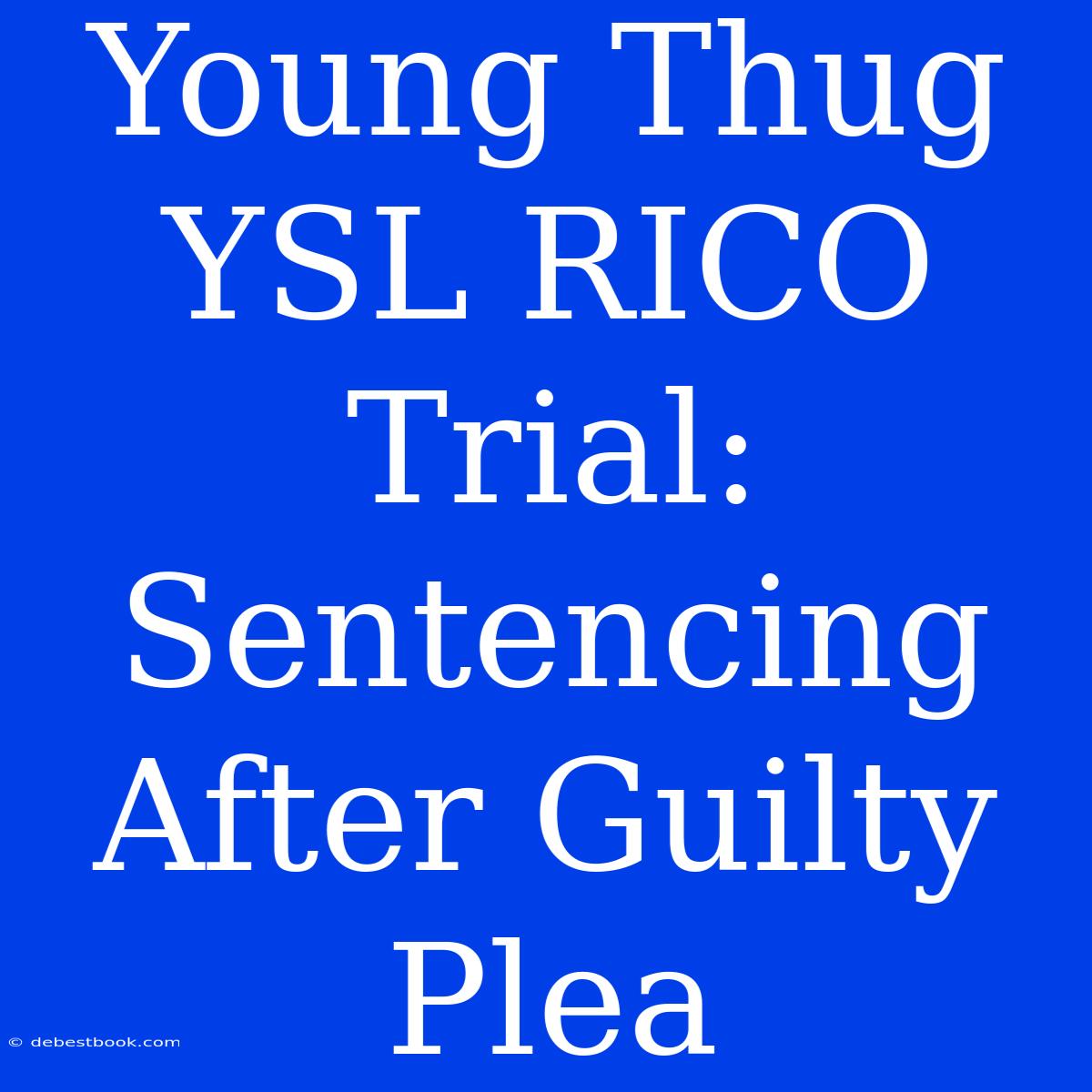 Young Thug YSL RICO Trial: Sentencing After Guilty Plea