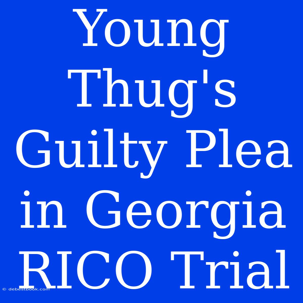 Young Thug's Guilty Plea In Georgia RICO Trial