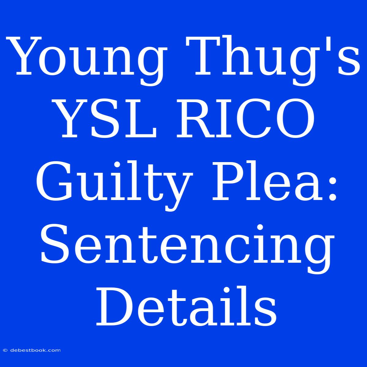 Young Thug's YSL RICO Guilty Plea: Sentencing Details